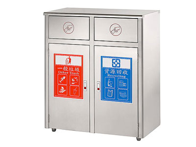 不鏽鋼多分類垃圾桶-塑膠內桶F308-B8-P