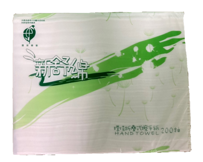 舒綿三折式擦手紙(環保)