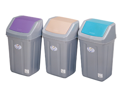 美式附蓋垃圾桶