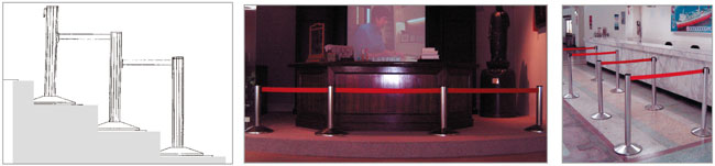 伸縮帶欄柱實景圖